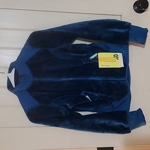 Girls All in motion fleece jacket, size M, blue